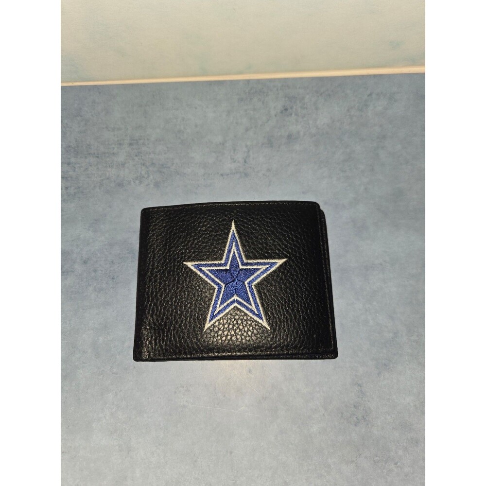 Vtg. Dallas Cowboys Black Leather Wallet (SG-21)
